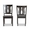 Baxton Studio Fenton Modern and Contemporary Transitional Dark Brown Finished Wood 2-Piece Dining Chair Set 177-11377-Zoro - alternate 8